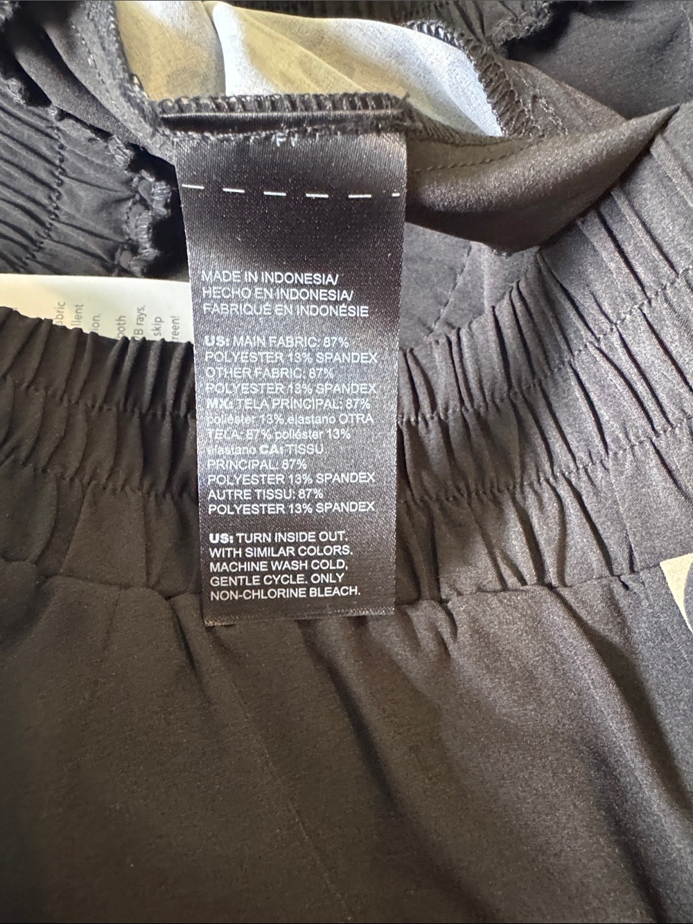 Zenergy by Chicos Black Jogger Pants w Cheetah Side Stripe UPF 50 Size 1.5 10 - Picture 6 of 6